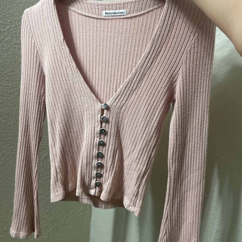 Reformation Gellar Knit Top